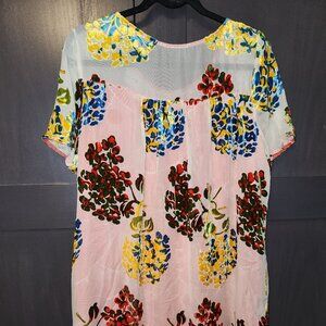 Anthropologie Dress with floral overlay